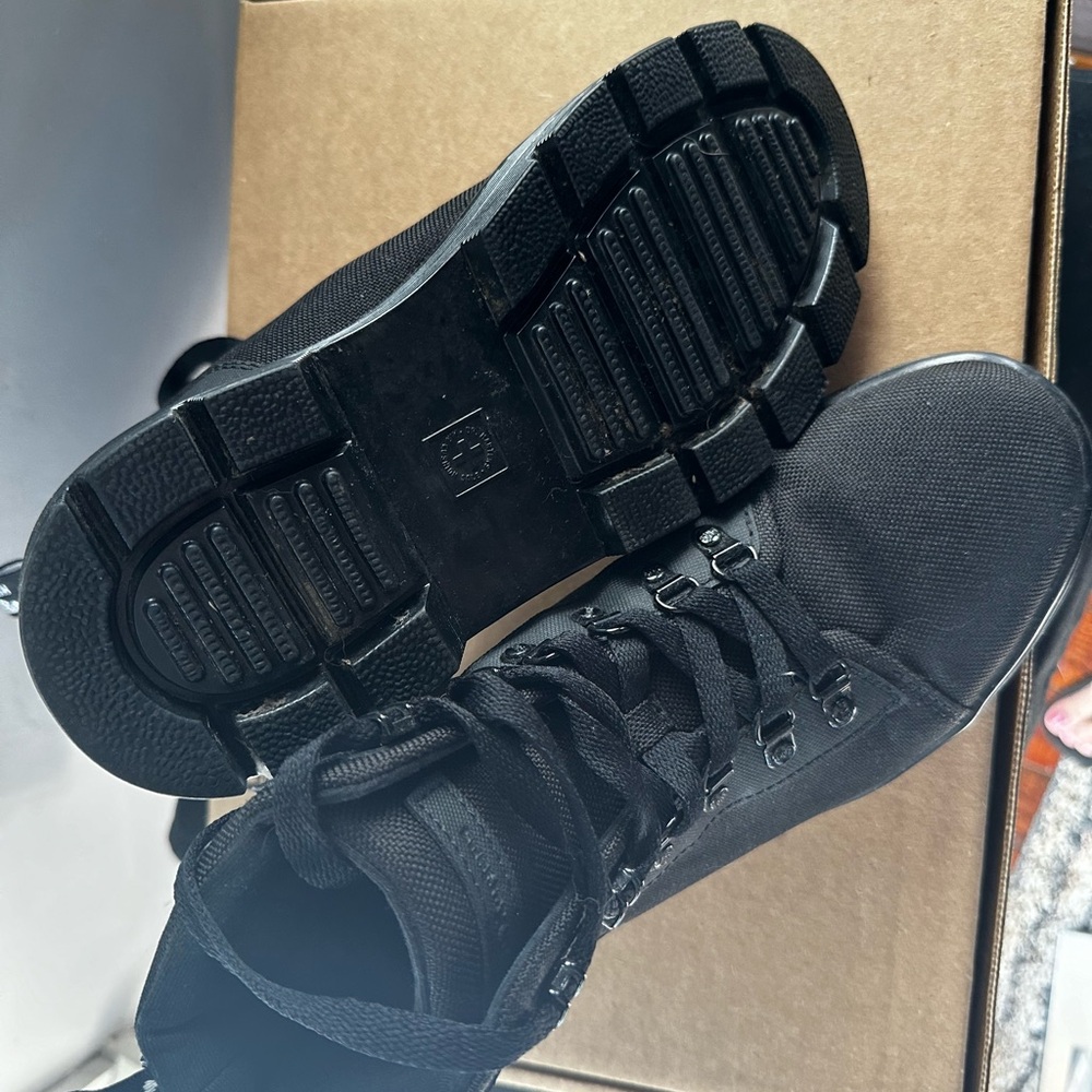Doc Martin, black combat boots canvas